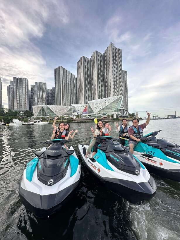 Johor Bahru : Seadoo JetSki 30mins Self Ride Tour (Double) - Riding Toward Woodlands Checkpoint