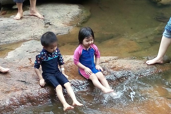 Johor Day Tour - Ostrich Farm, Beach, Waterfall, Fireflies [Car] - Kota Tinggi Waterfalls: cold water and slippery rocks