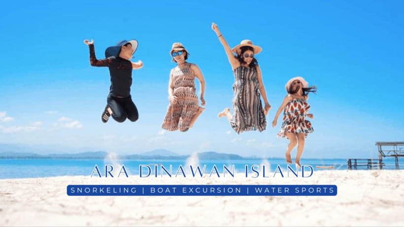 Kota Kinabalu : Snorkeling at Ara Dinawan Private Island - A private-island day from Kota Kinabalu
