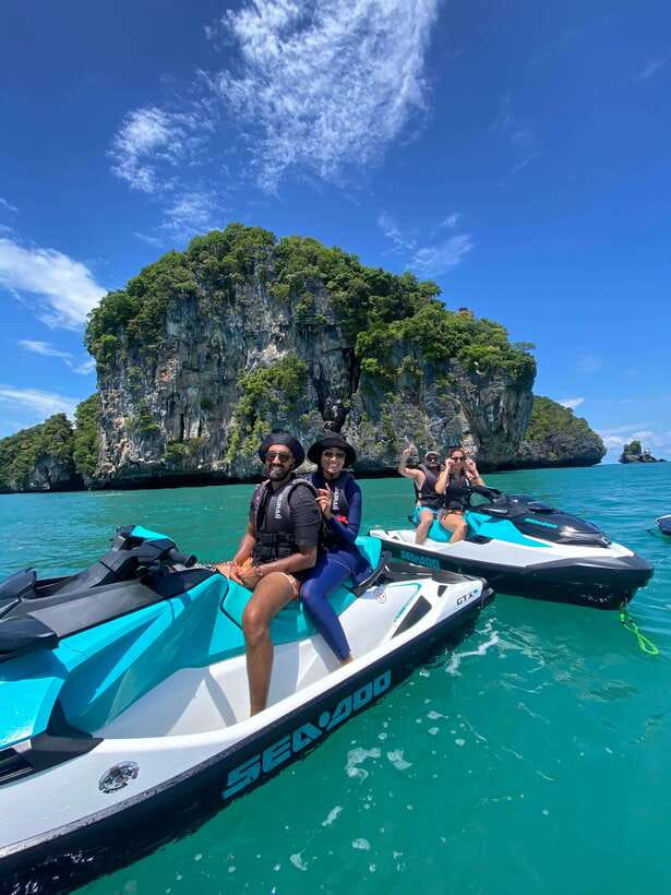 Langkawi Jet Ski Tour Dayang Bunting Free Drone Video - The First Ride: Learning to Handle the Jet Ski