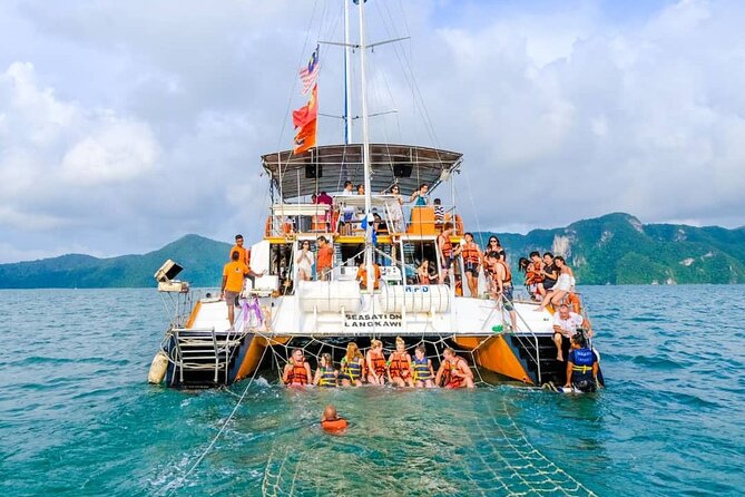 Langkawi Sunset Cruise - The saltwater Jacuzzi and lowered net