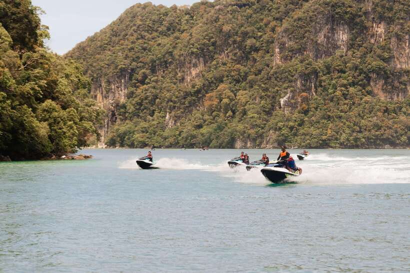 Ruby Package Jet Ski Tour Langkawi with Free Drone Video - Beras Basah Island and the beach pause