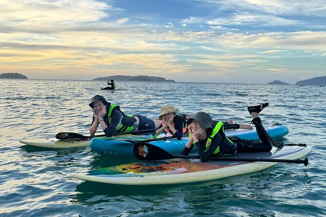 Stand Up Paddle Boarding with Sunrise/Sunset Tour at Kota Kinabalu with transfer - Learning to Stand, Paddle, and Turn
