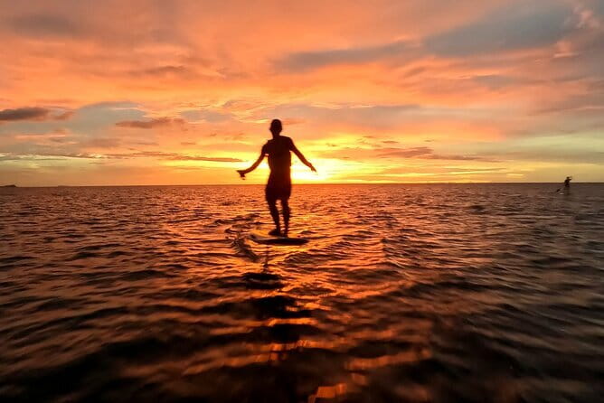 Sunset E-Foil Experience in Tanjung Aru Beach - The safety briefing and first rides