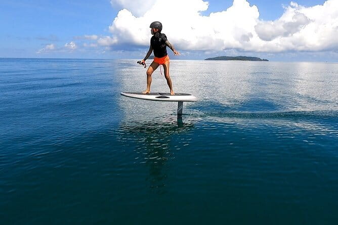Sunset E-Foil Experience in Tanjung Aru Beach - Learning to stand and fly above the water
